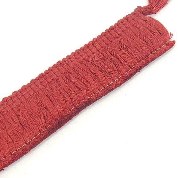 Vtg Conso Brush Fringe 2" Terracotta Red Trim Sewing Drapery Upholstery 9.5 yds - Picture 2 of 3